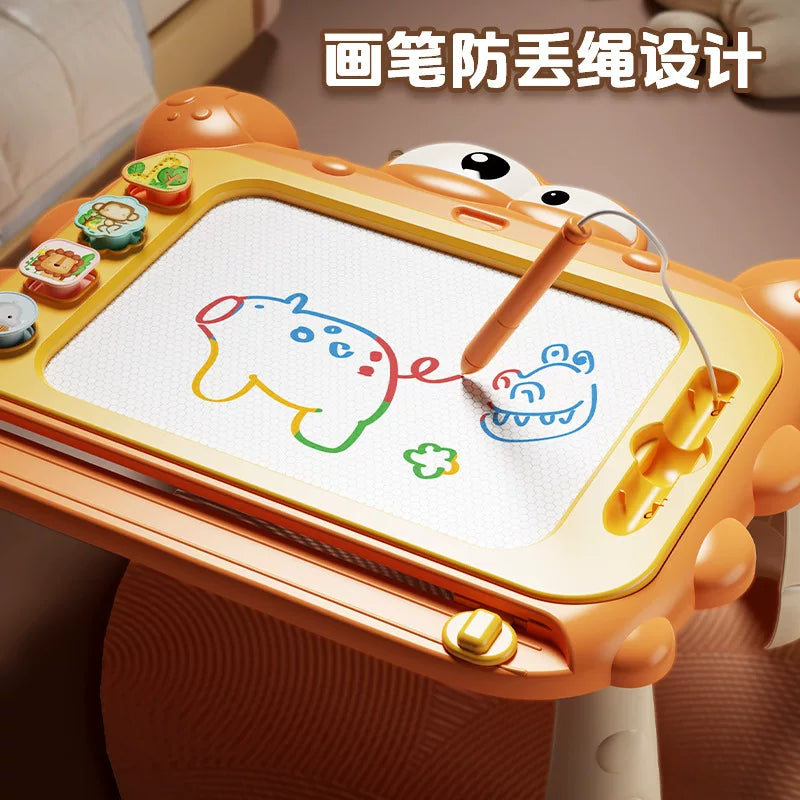 跨境超大号儿童彩色磁性画板宝宝早教学习绘画涂鸦可消除写字板