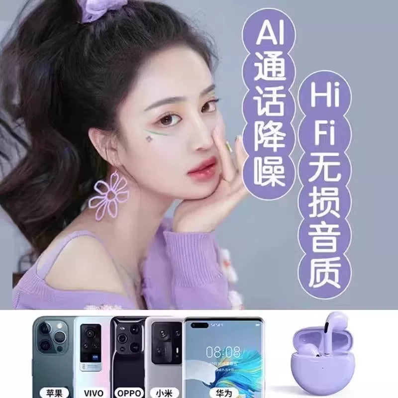 外贸热款pro6蓝牙耳机tws商务无线蓝牙5.0运动触摸游戏J6篮牙耳机