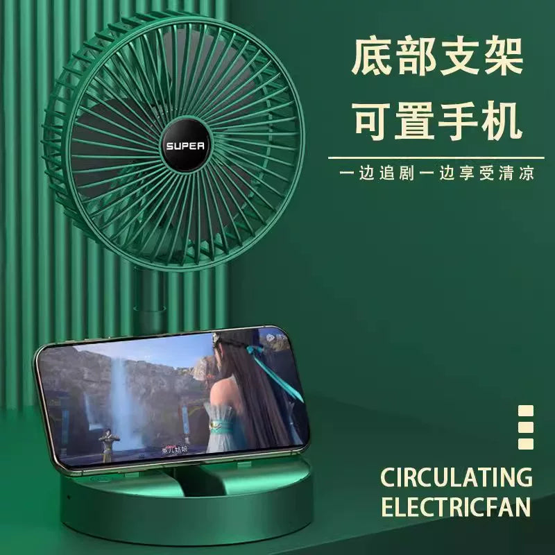 桌面小风扇USB插电款电风扇电扇台扇办公宿舍学生户外大风力折叠