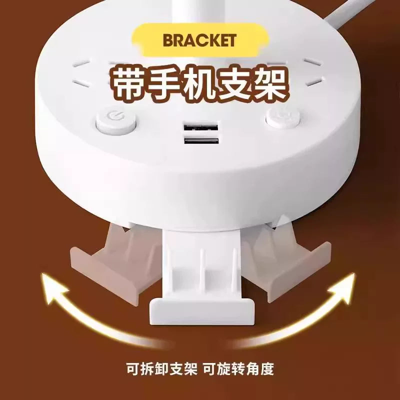 公年台灯插座插排usb家用床头灯学生宿舍婴儿喂奶小夜灯护眼灯