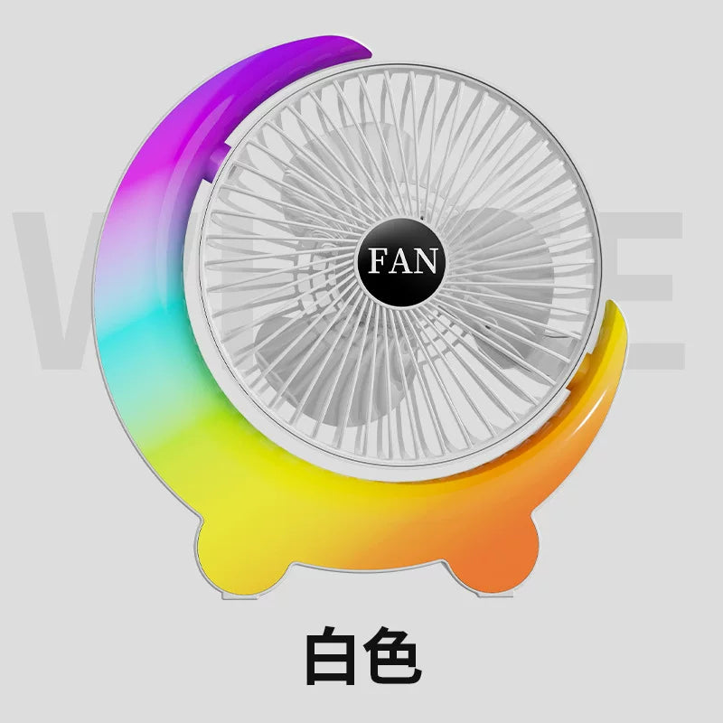 跨境小风扇办公室桌面空气循环扇小型usb充电电风扇便携冷风扇