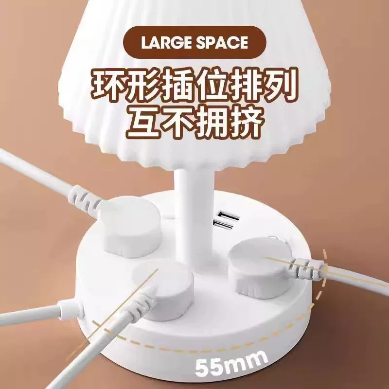 公年台灯插座插排usb家用床头灯学生宿舍婴儿喂奶小夜灯护眼灯