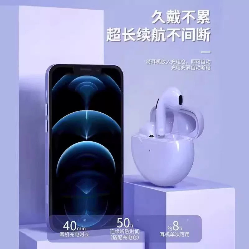 外贸热款pro6蓝牙耳机tws商务无线蓝牙5.0运动触摸游戏J6篮牙耳机
