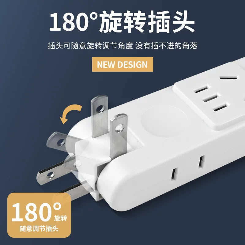 纯铜插座多功能多孔超薄一转三拖三2孔二两脚插USB转换器转换插头