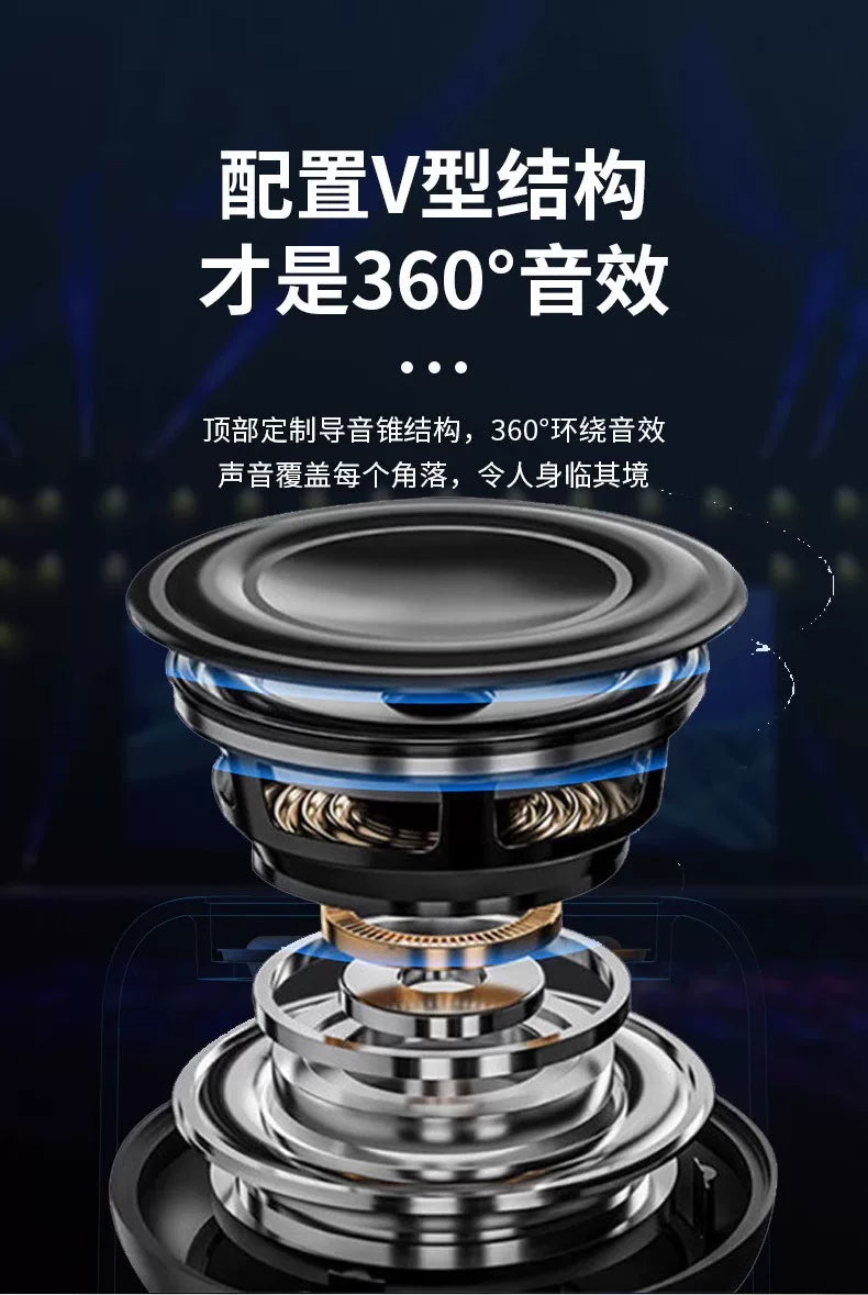 迷你音响新款炫彩无线蓝牙音箱迷你便携式户外露营音乐低音炮炫彩