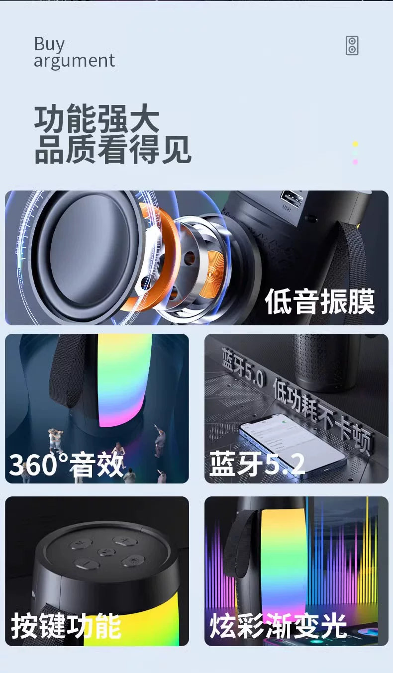 脉动1202蓝牙无线小音箱手机电脑炫彩插卡礼品蓝牙便携低音炮音响